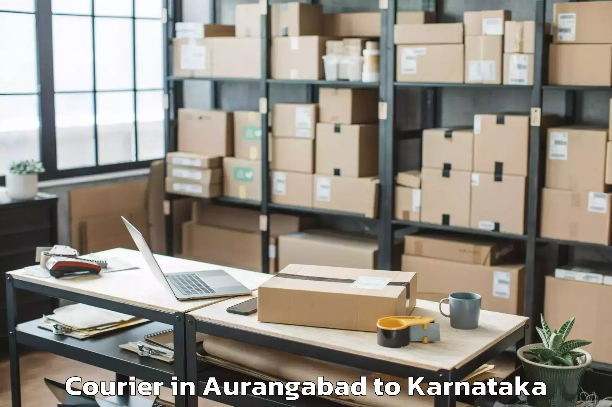 Top Aurangabad to Holesirigere Courier Available